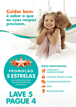 Promoção 5 estrelas Quality Lavanderia