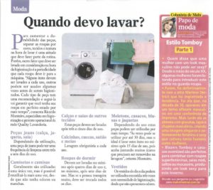 Quando devo lavar roupa matéria